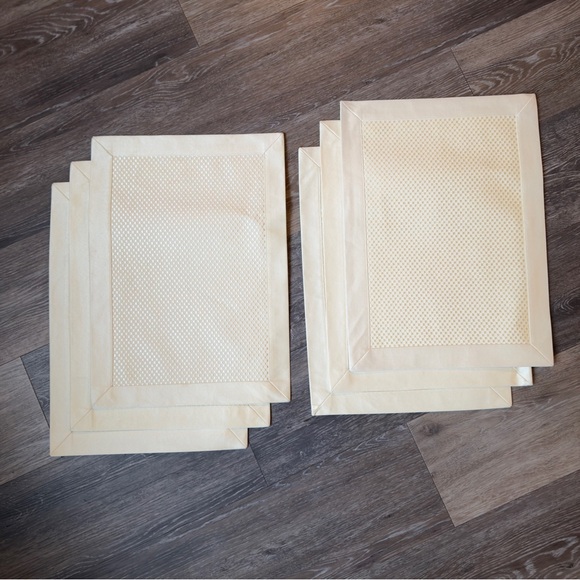 Bed Bath & Beyond Placemats Set Of 12 Ambrosia Textured In Linen And Ivory - Picture 7 of 12